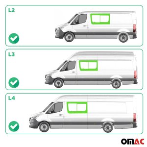 Mercedes Sprinter Front Side Sliding Window Glass - Left - Omac - Galaxy - '18-'23 Mercedes Sprinter Front Side Sliding Window Glass - Left - Omac - Galaxy - '18-'23
